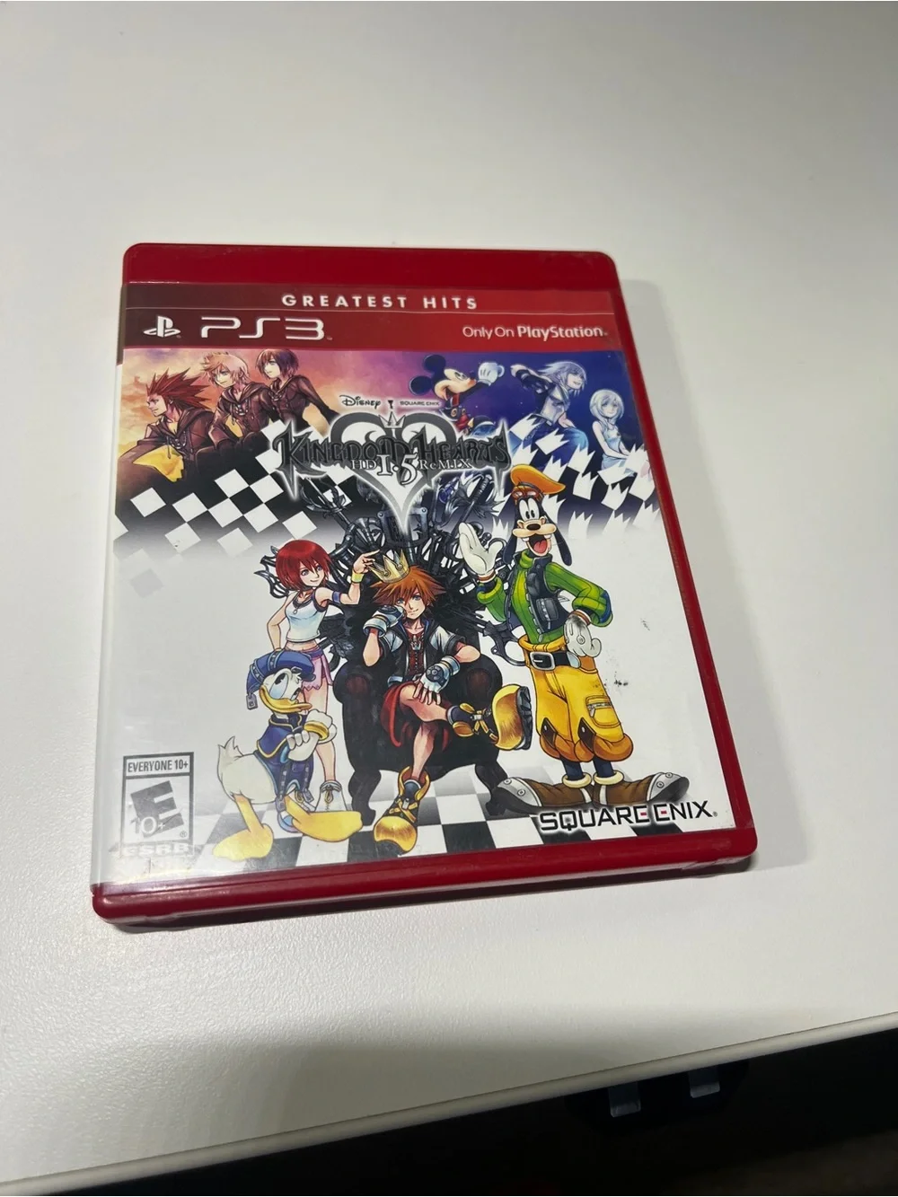 Sony PS3 Kingdom Hearts II Red Case with Colorful Cover Art